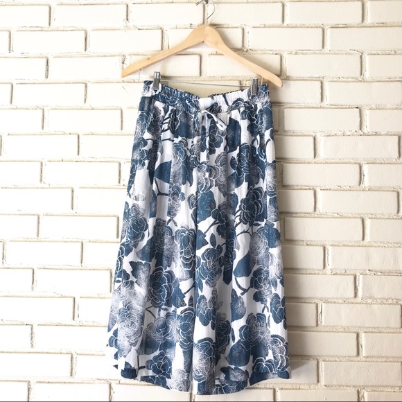 Lou & Grey Pants - Lou & Grey - Cropped Floral Palazzo Pants Sz S